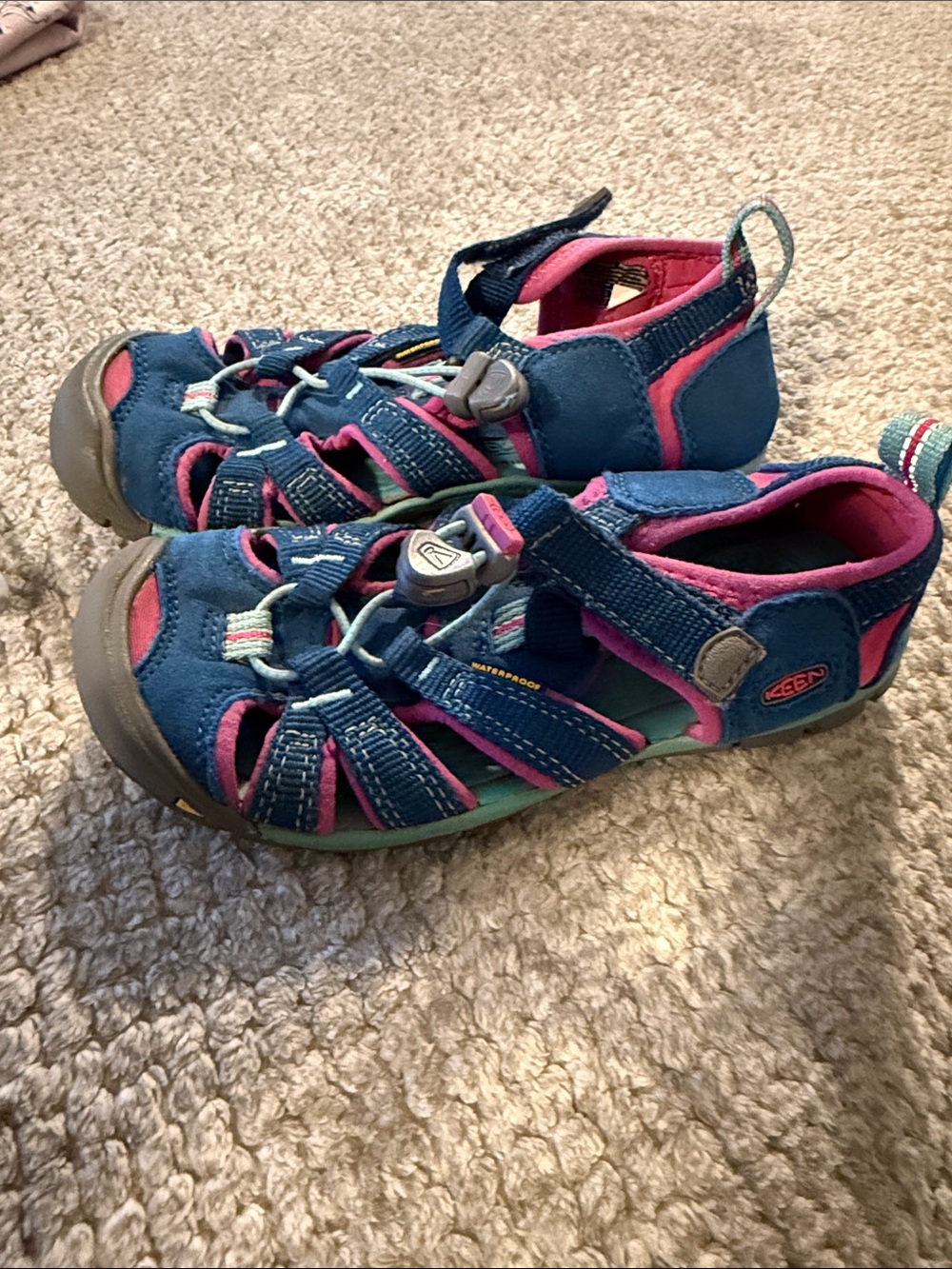 Keen Kids Navy Blue and Pink Outdoor Sandals